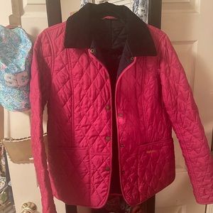 Barbour hot pink quilted jacket! Size 10 💗💗💗